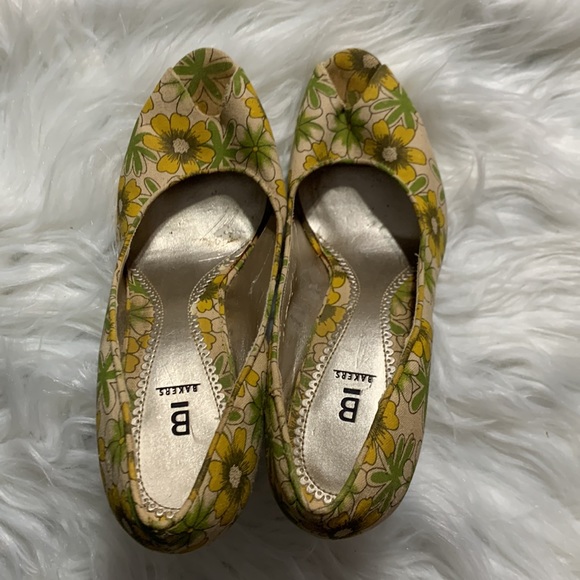 Bakers Shoes Bakers Canvas Floral Peeptoe Heel Poshmark